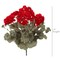 18" Red Geranium Flower Bush - Lifelike Artificial Blooms, Perfect for Home, Garden & Patio Décor - Spring & Summer Accent, Floral Home by Artificial Flowers